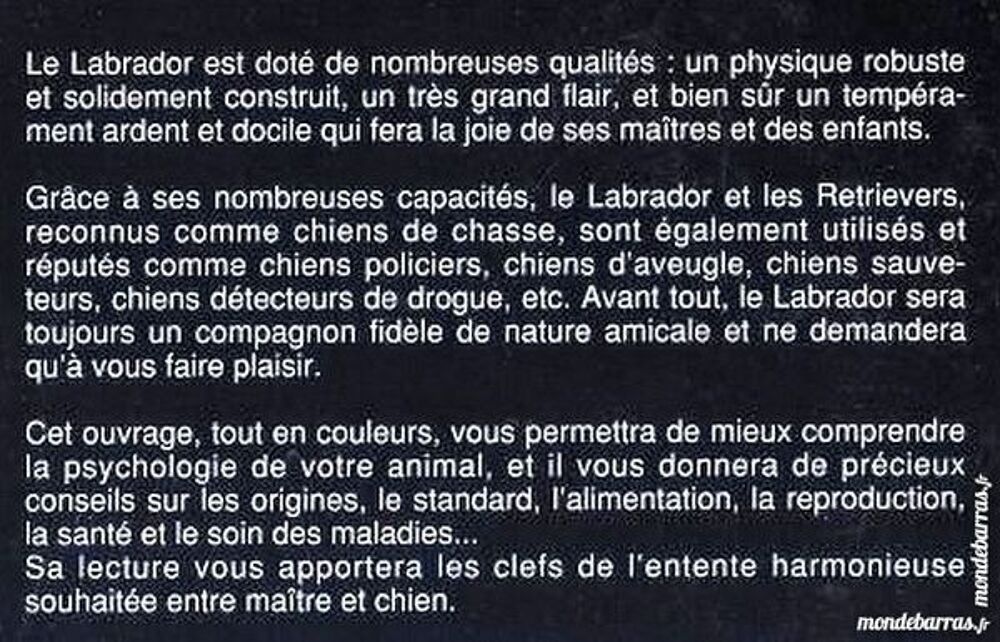 LABRADOR - DE VECCHI Livres et BD