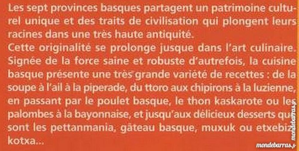 LA CUISINE BASQUE / Livres et BD