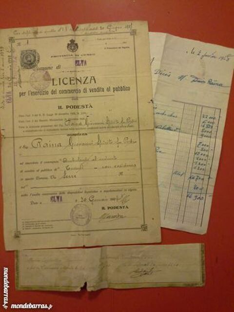 lot d'anciens documents franais et italien 14 Gardanne (13)