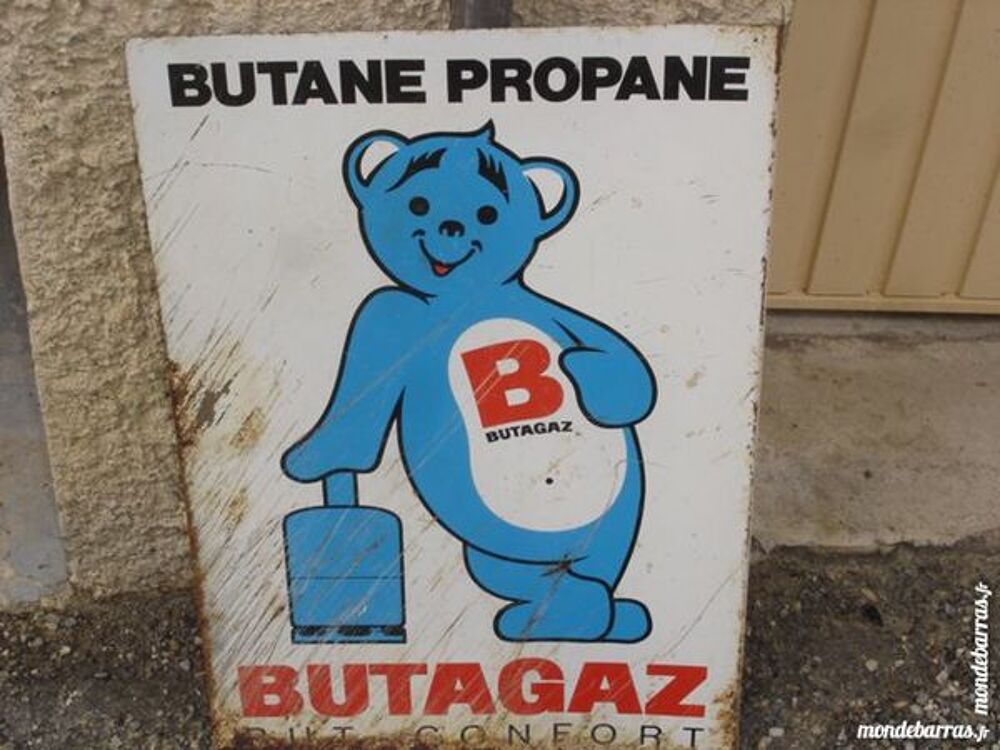 plaque en tole butagaz 