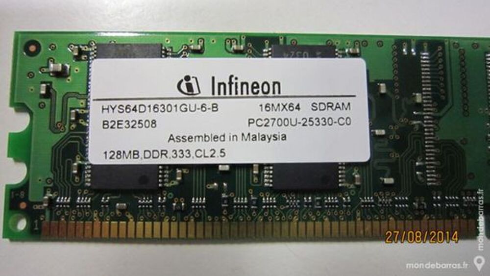 Lot 32 barrettes ddr1 pc2700 Matériel informatique