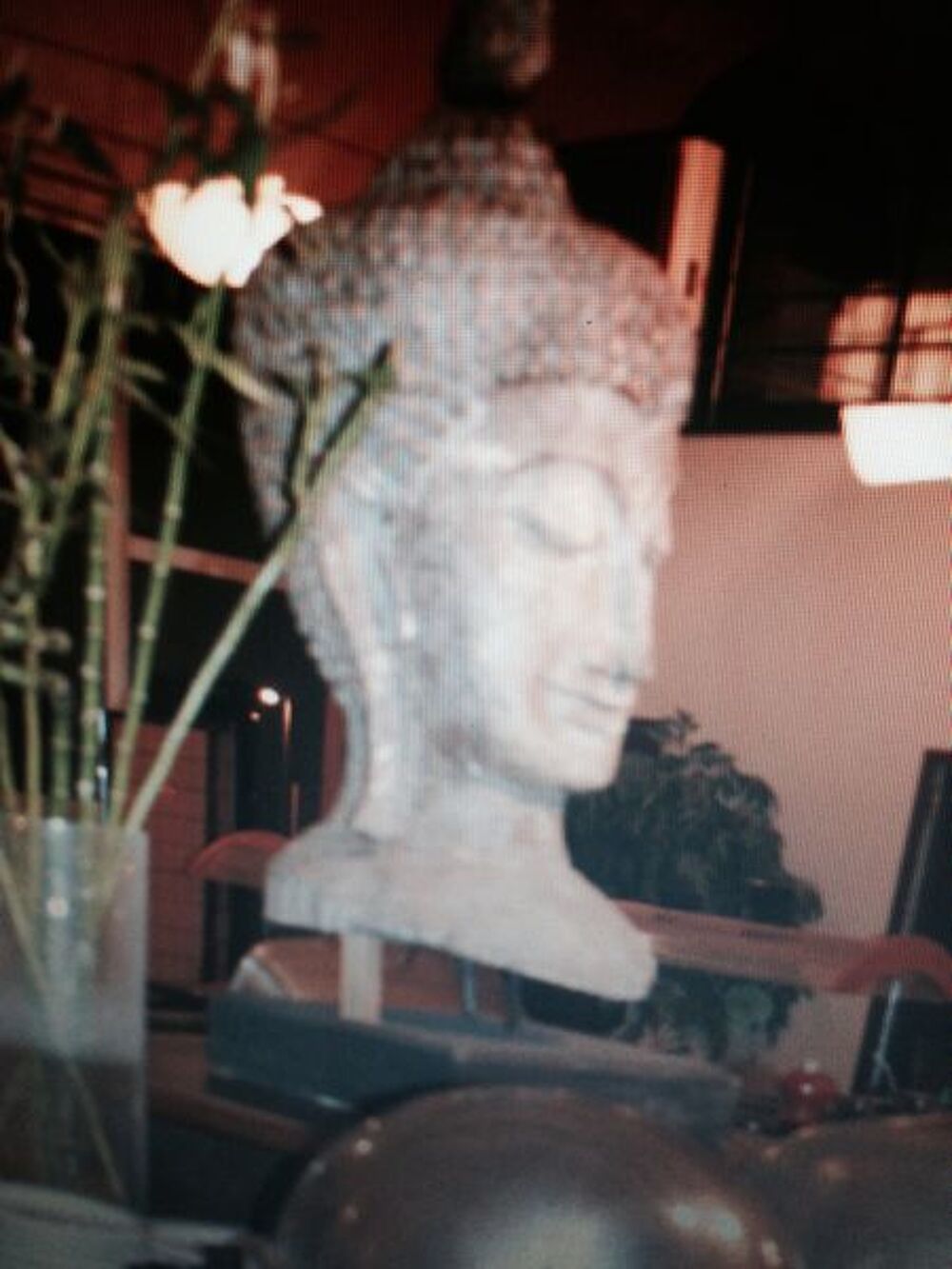 T&ecirc;te tha&iuml;landaise en tek massif d.origine Décoration