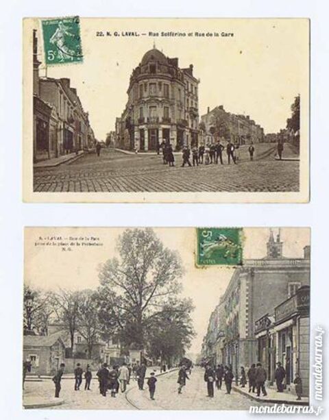 Lot de 6 cartes postales anciennes de 53000 LAVAL 15 Tours (37)