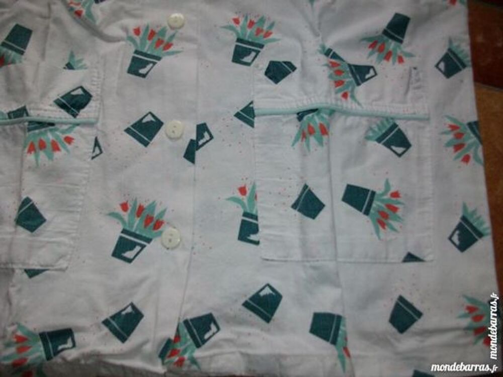 Pyjashort Blanc Imprim&eacute; T40/42 Vêtements
