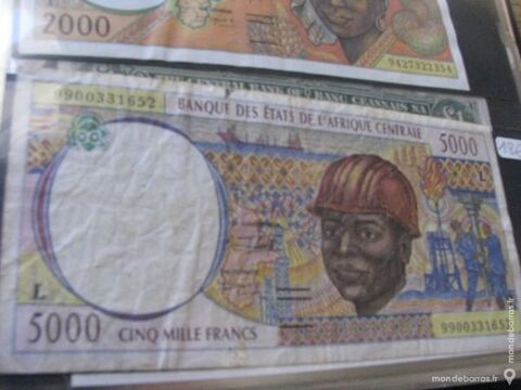 Billet banque tats de l'afrique centrale 5000 F. 18 Rustrel (84)