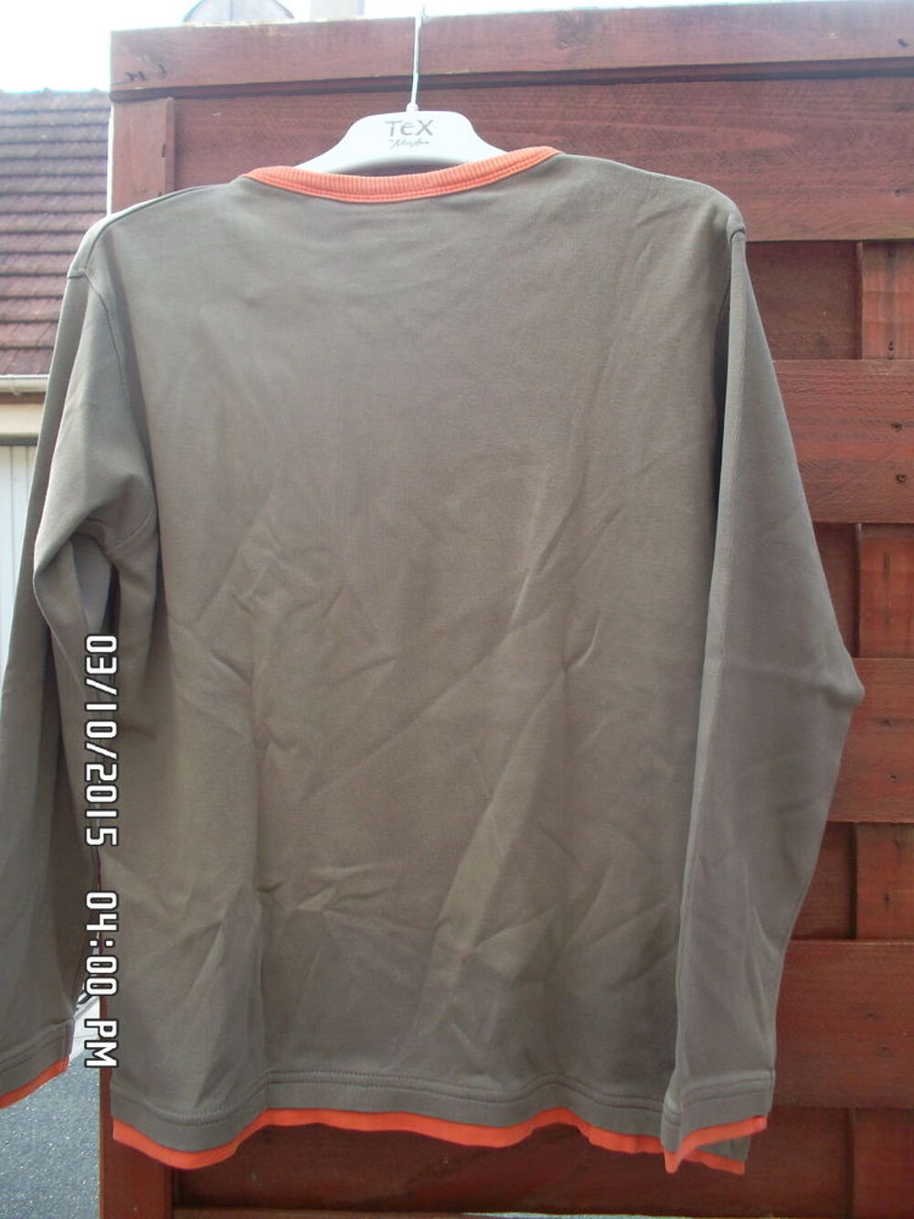 HAUT MARRON ET ORANGE OKAIDI*JUSTE 2E*KIKI60230 Vêtements enfants