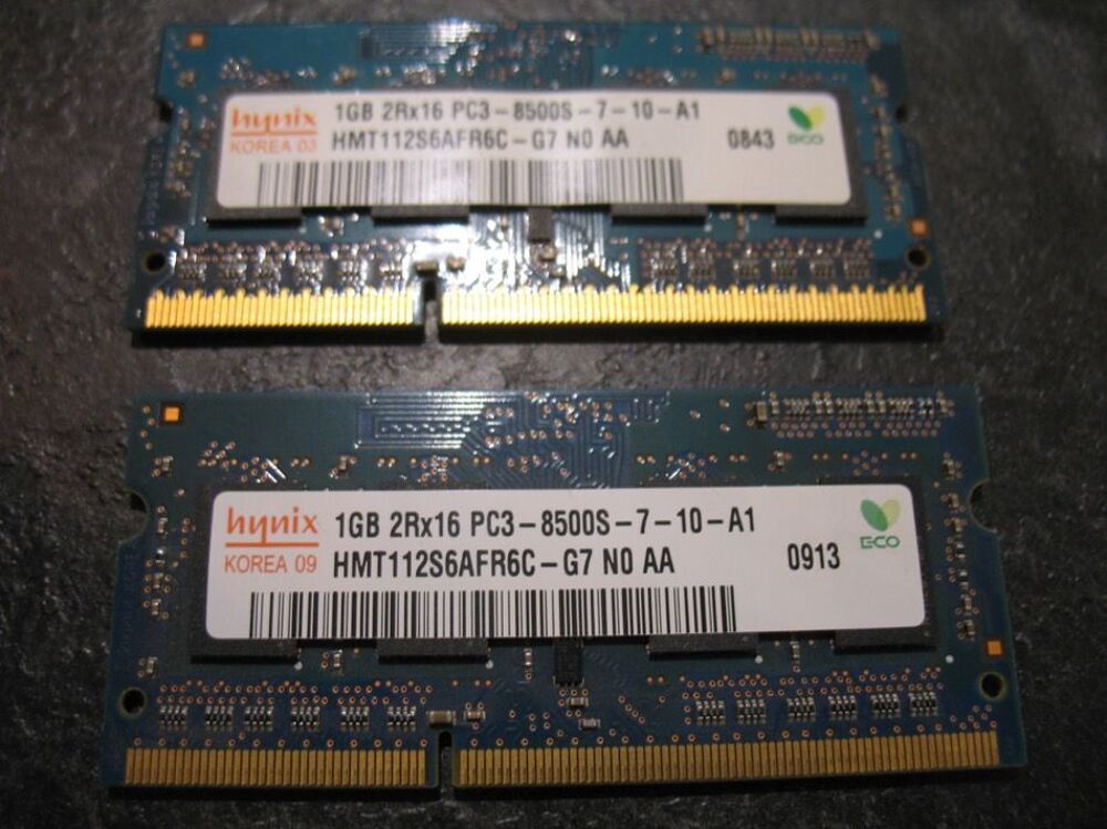 Barrettes m&eacute;moire SO-DIMM PC3-8500S 2GB Matriel informatique
