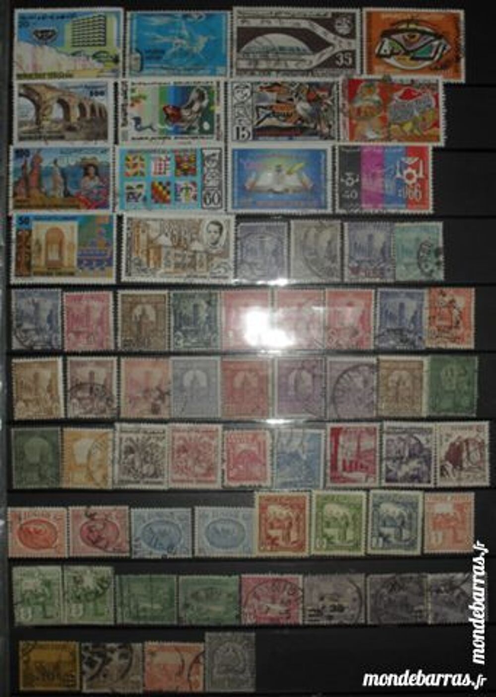 155 timbres oblit&eacute;r&eacute;s de TUNISIE 