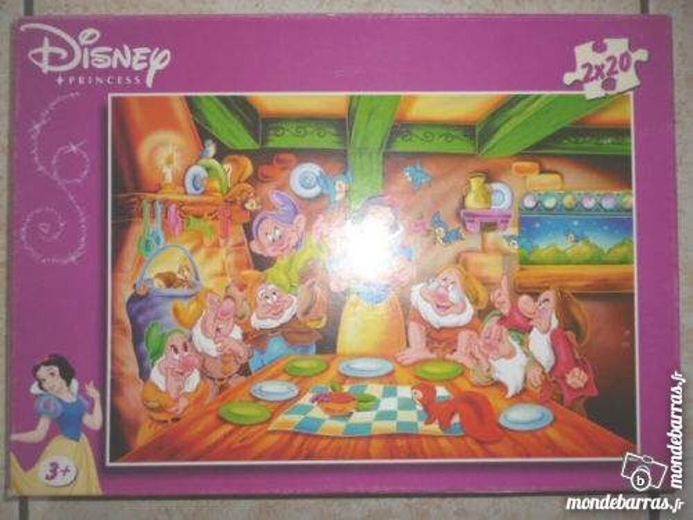 Puzzles Disney 2 x 20 Pi&egrave;ces Blanche neige NEUF Jeux / jouets