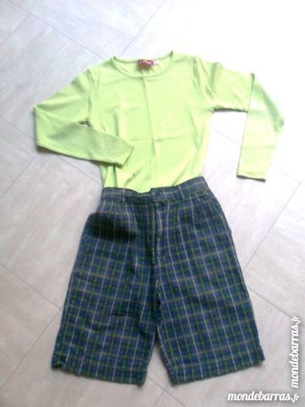 bermuda + tee shirt 12 ans -zoe Vêtements enfants