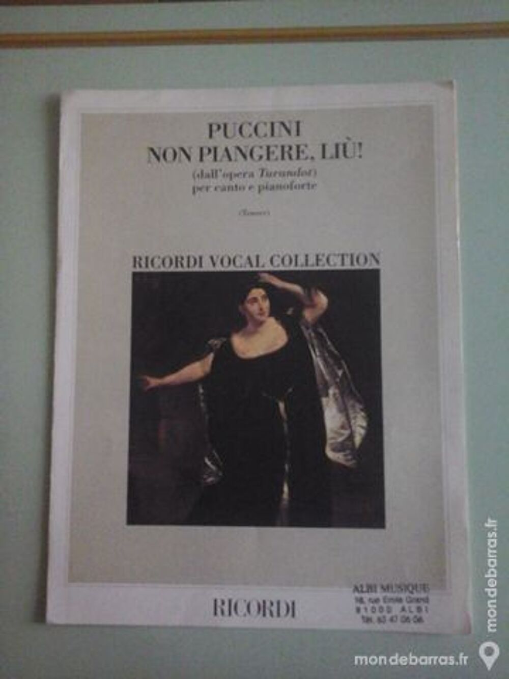 PUCCINI-GLUCK C.-partitions d'op&eacute;ra Instruments de musique