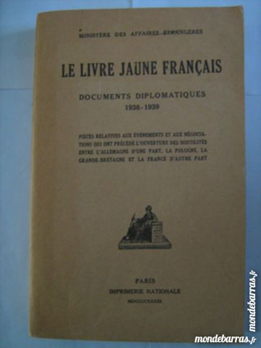 LE LIVRE JAUNE FRANCAIS par MINISTERE DES AFFAIR Livres et BD