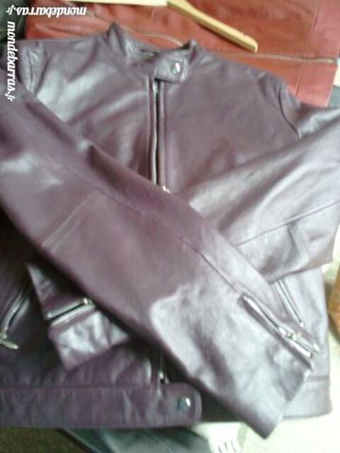 Veste en Cuir Prune Avant Premire 40 Tours (37)