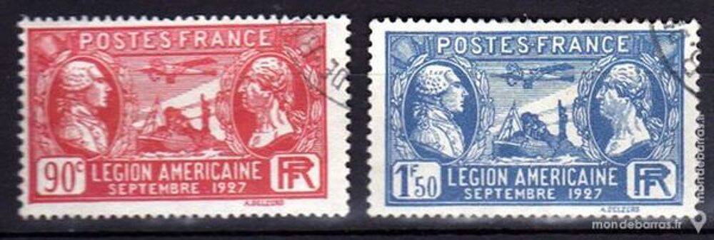 N&deg; 244 &amp; 245 Timbres France oblit&eacute;r&eacute;s 