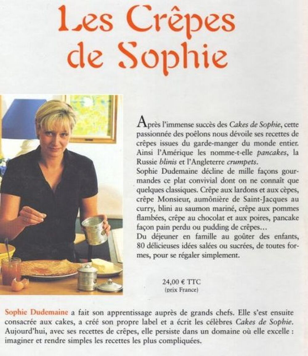 LES CR&Ecirc;PES DE SOPHIE - CUISINE / les-livres-de-jac Livres et BD