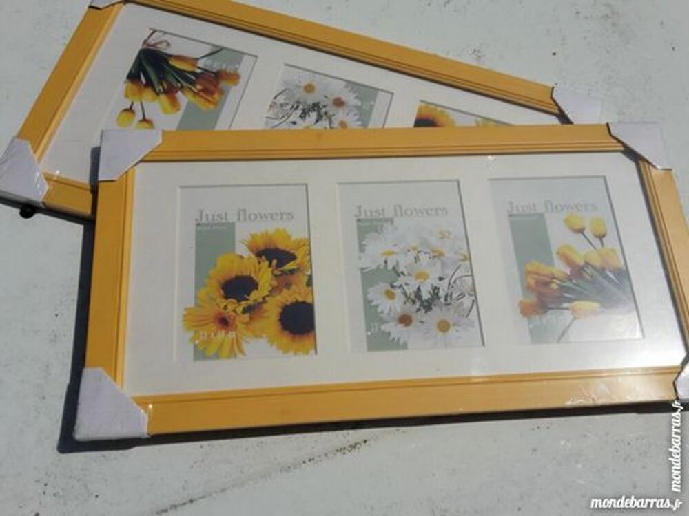 Lot de deux cadres photos en bois Décoration