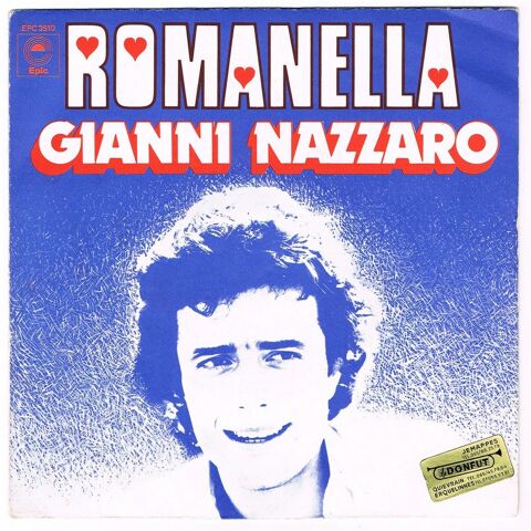 GIANNI NAZZARO - 45t - ROMANELLA - France SACEM 1975 2 Tourcoing (59)