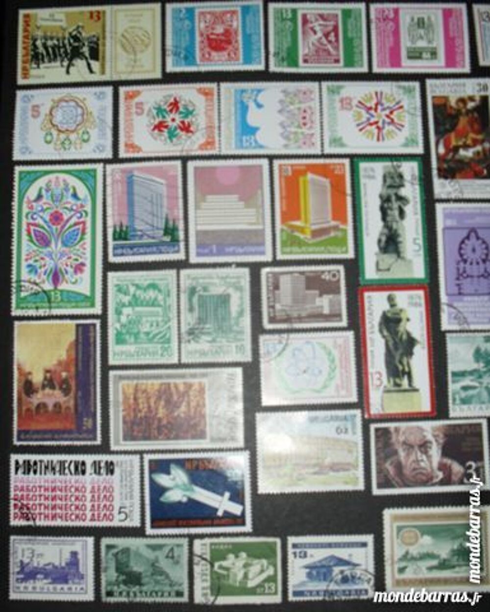 68 timbres oblit&eacute;r&eacute;s de Bulgarie 