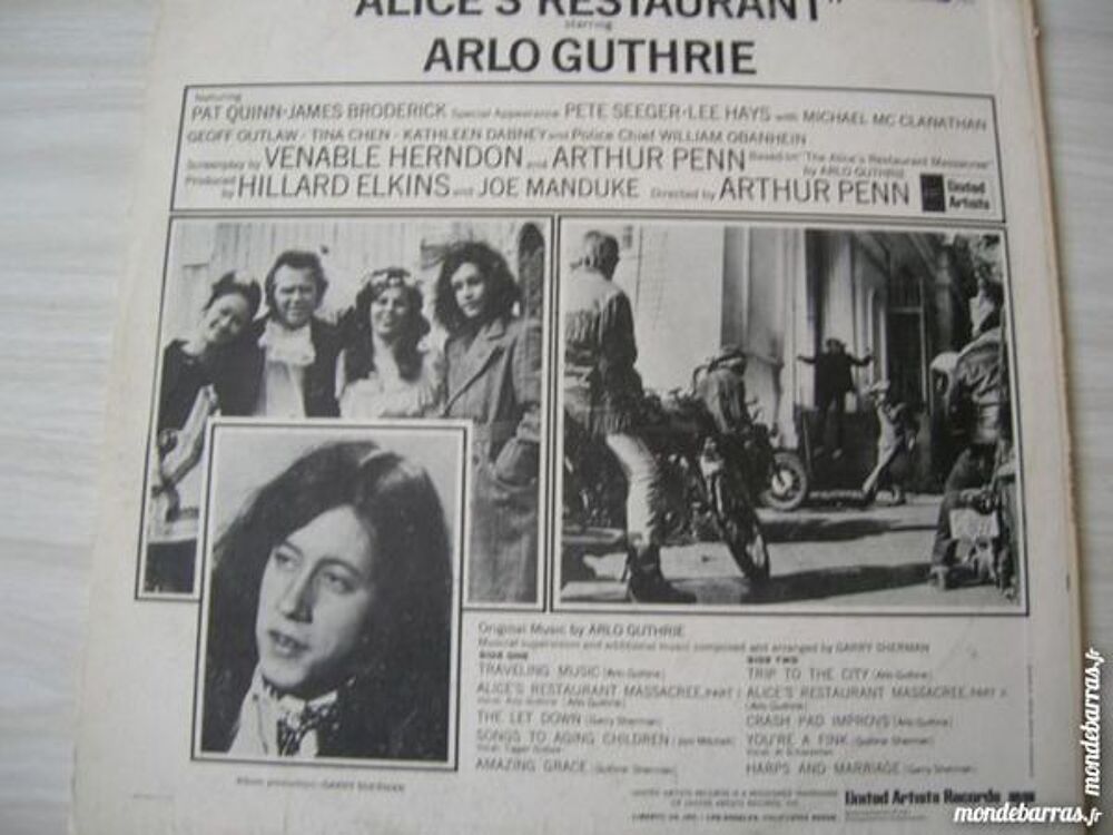 33 TOURS ALICE'S RESTAURANT Arlo Guthrie ORIGINAL CD et vinyles