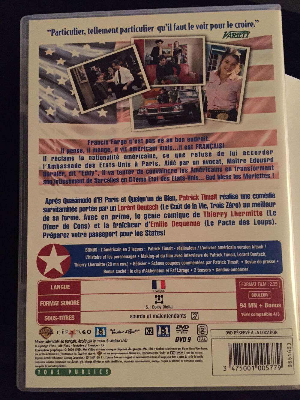 DVD L'Am&eacute;ricain DVD et blu-ray