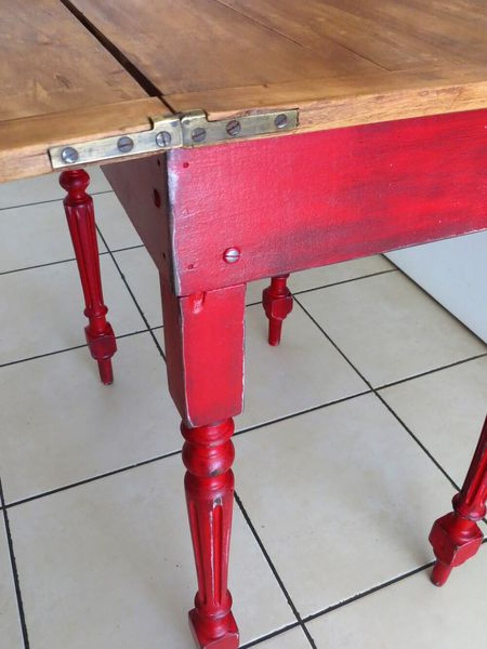 petite Table en bois ou console unique aspect vieillie Meubles