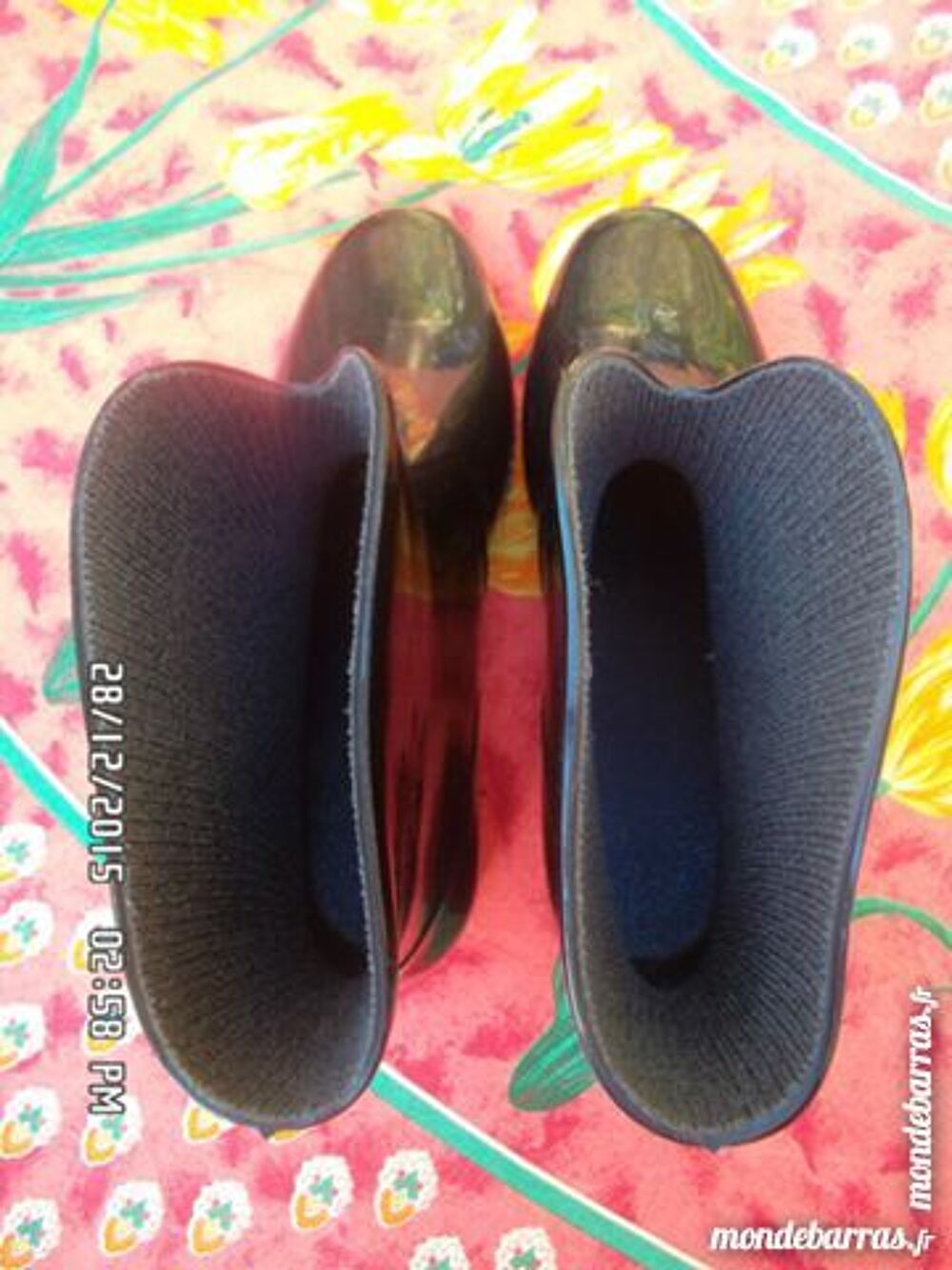 bottines noires en caoutchouc t.36 kiki60230 Chaussures