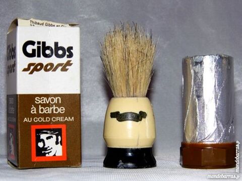 Savon barbe GIBBS Blaireau PLISSON barbier vintage 15 Dunkerque (59)
