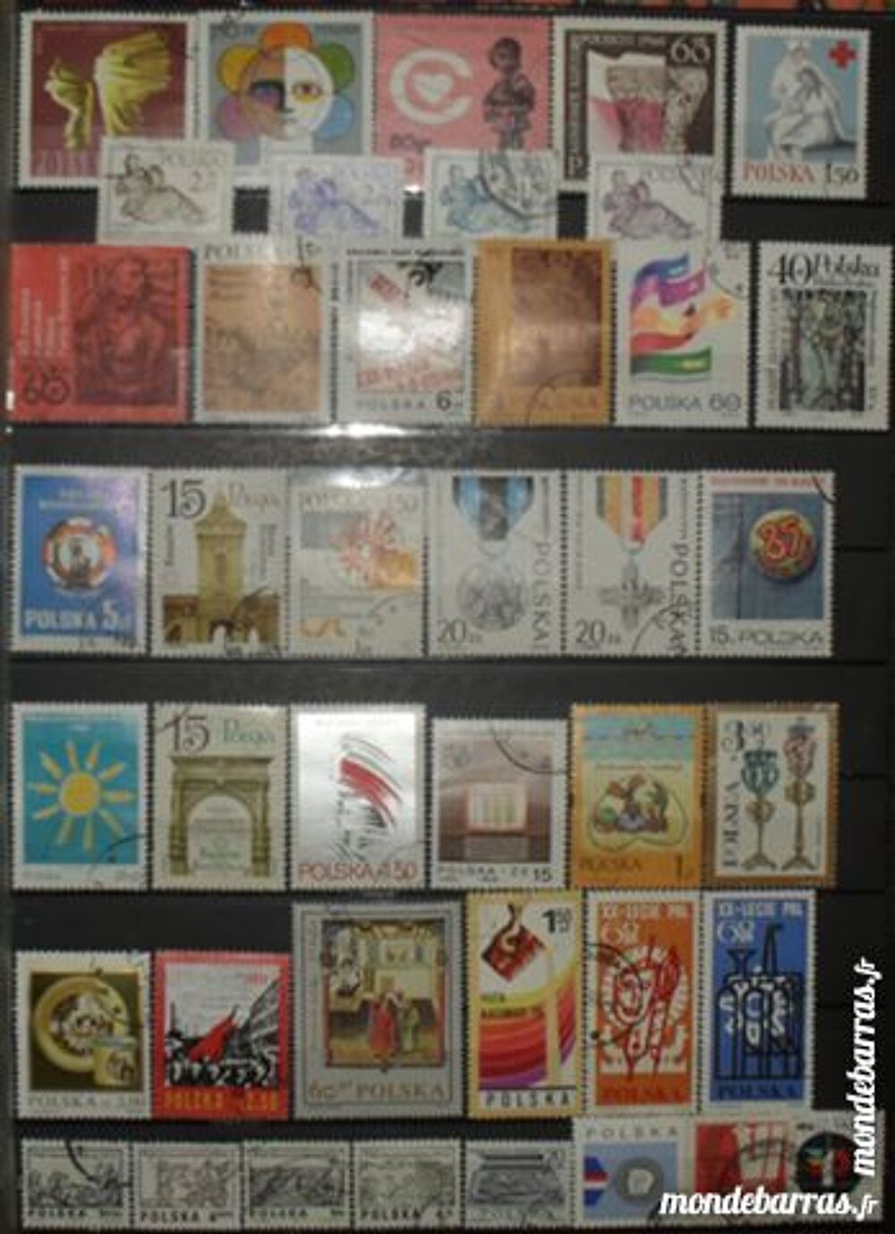 217 timbres oblit&eacute;r&eacute;s de POLOGNE 