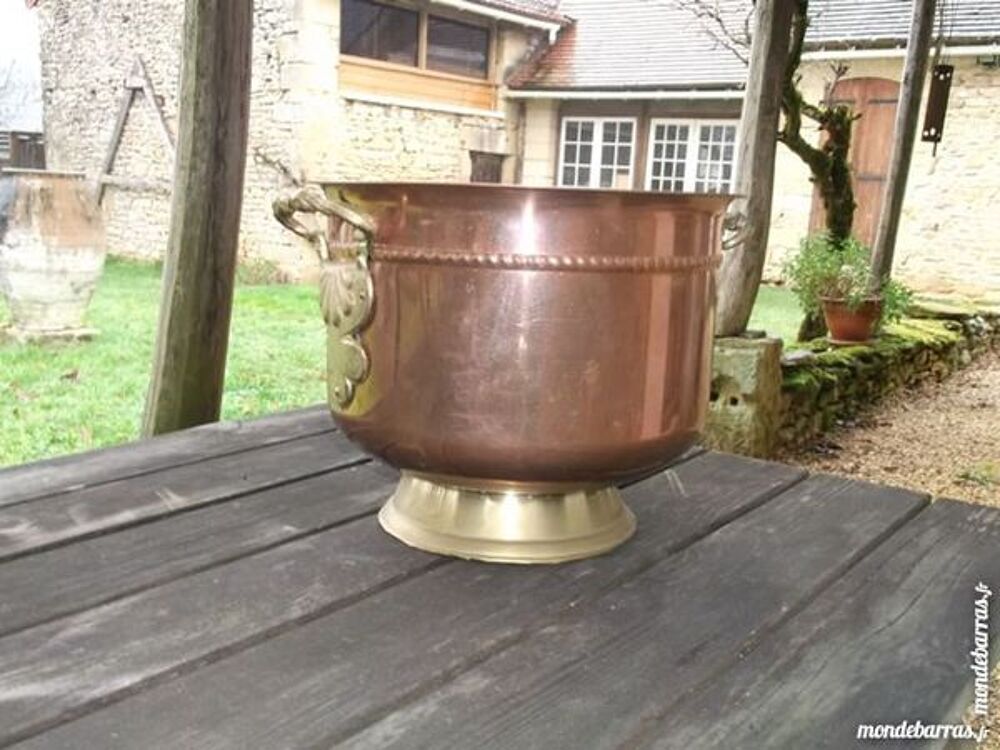 Cache pot en cuivre - seau &agrave; glace Décoration
