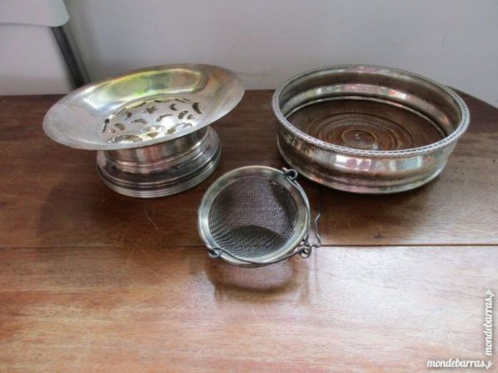 lot de 3 pi&egrave;ces en M&eacute;tal argent&eacute; Cuisine