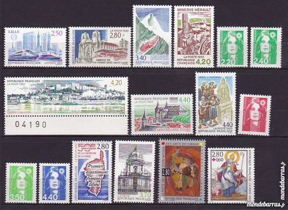 France 1993 Timbres neufs + 04 Carnets 