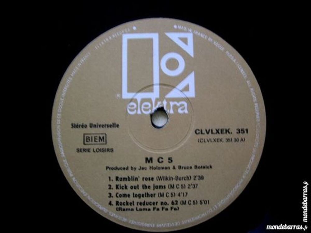 33 TOURS MC5 Kick out the Jams ORIGINAL BIEM CD et vinyles
