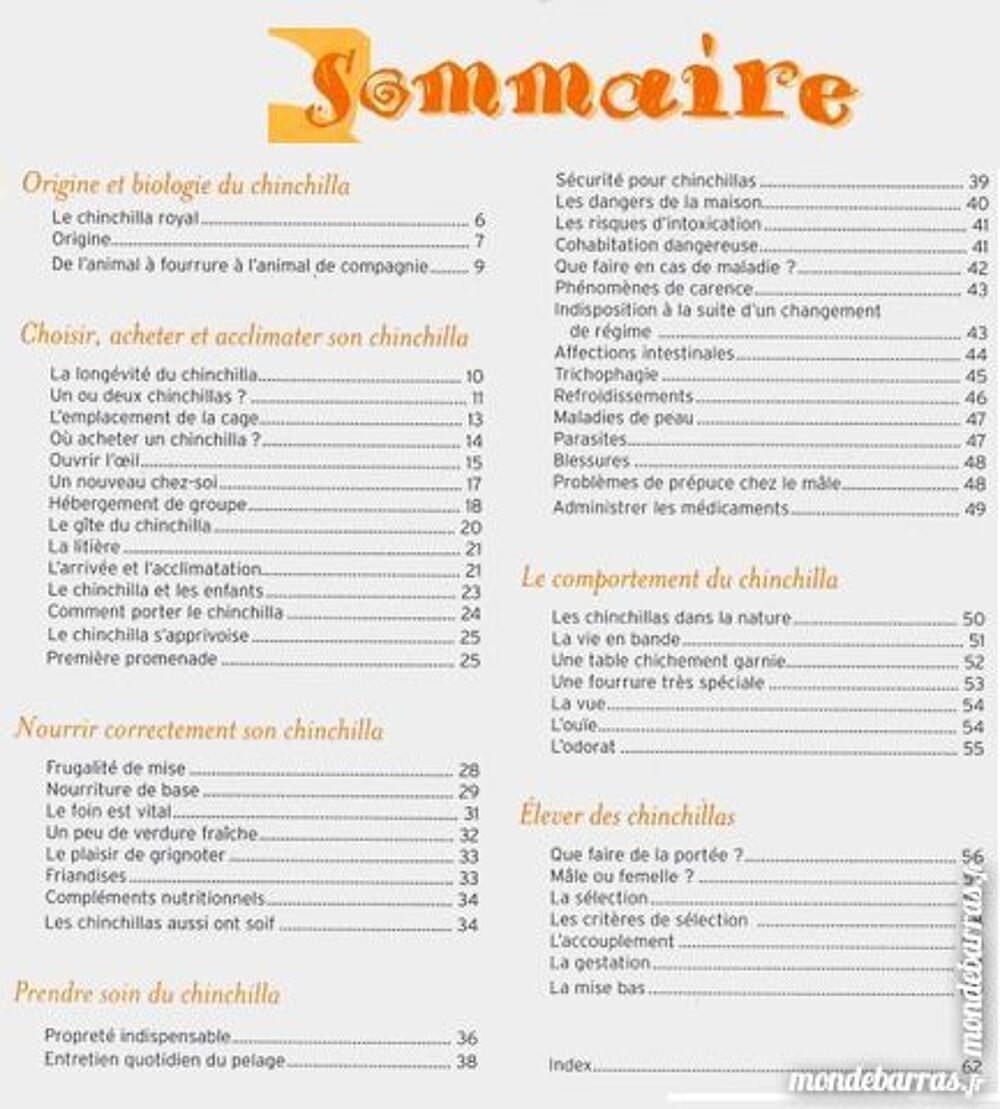 LE CHINCHILLA Livres et BD