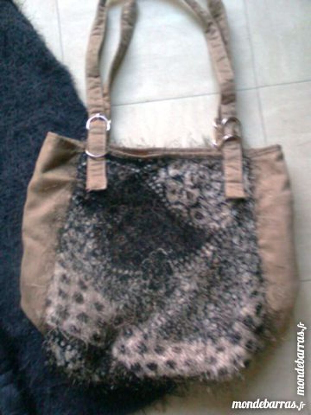 long gilet gris - 44 , sac &agrave; main -zoe Vêtements