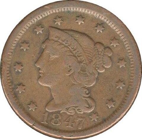 Cent USA 1847 35 Couzeix (87)