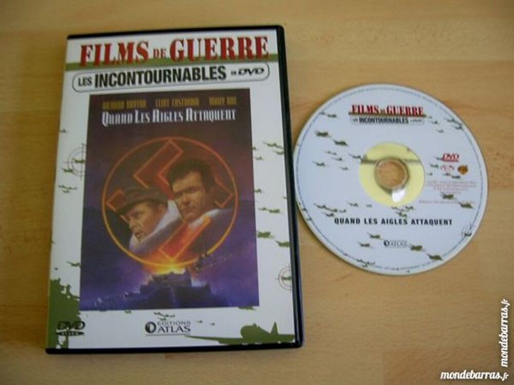 DVD QUAND LES AIGLES ATTAQUENT Burton/Eastwood DVD et blu-ray