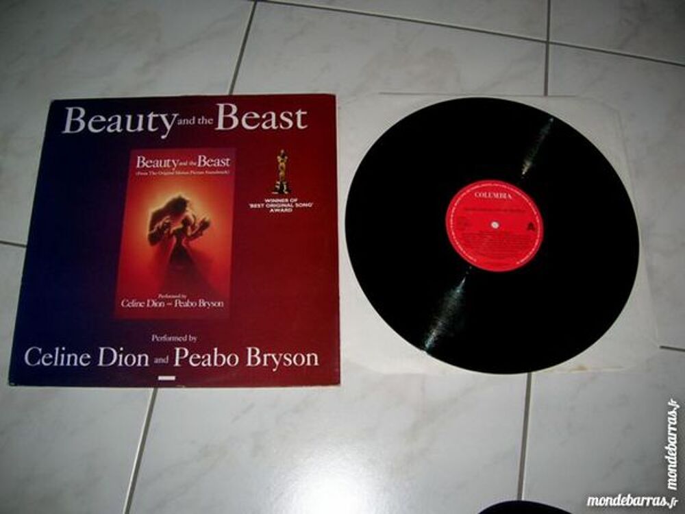 MAXI 45 TOURS C.DION Beauty and the Beast CD et vinyles