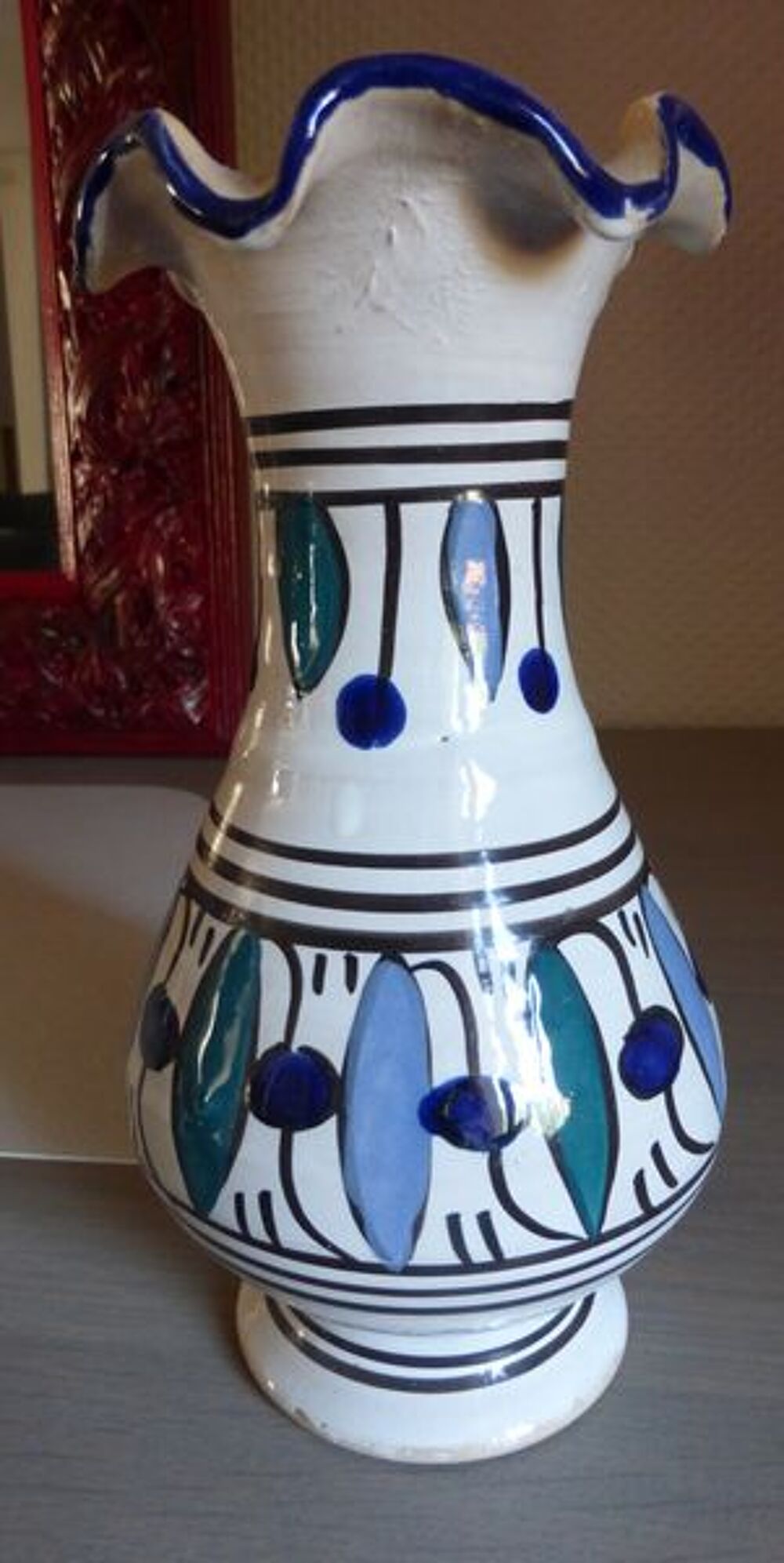 VASE ton vert, bleu - neuf - Décoration