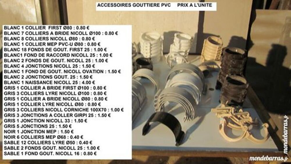 Accessoires goutti&egrave;re PVC Bricolage