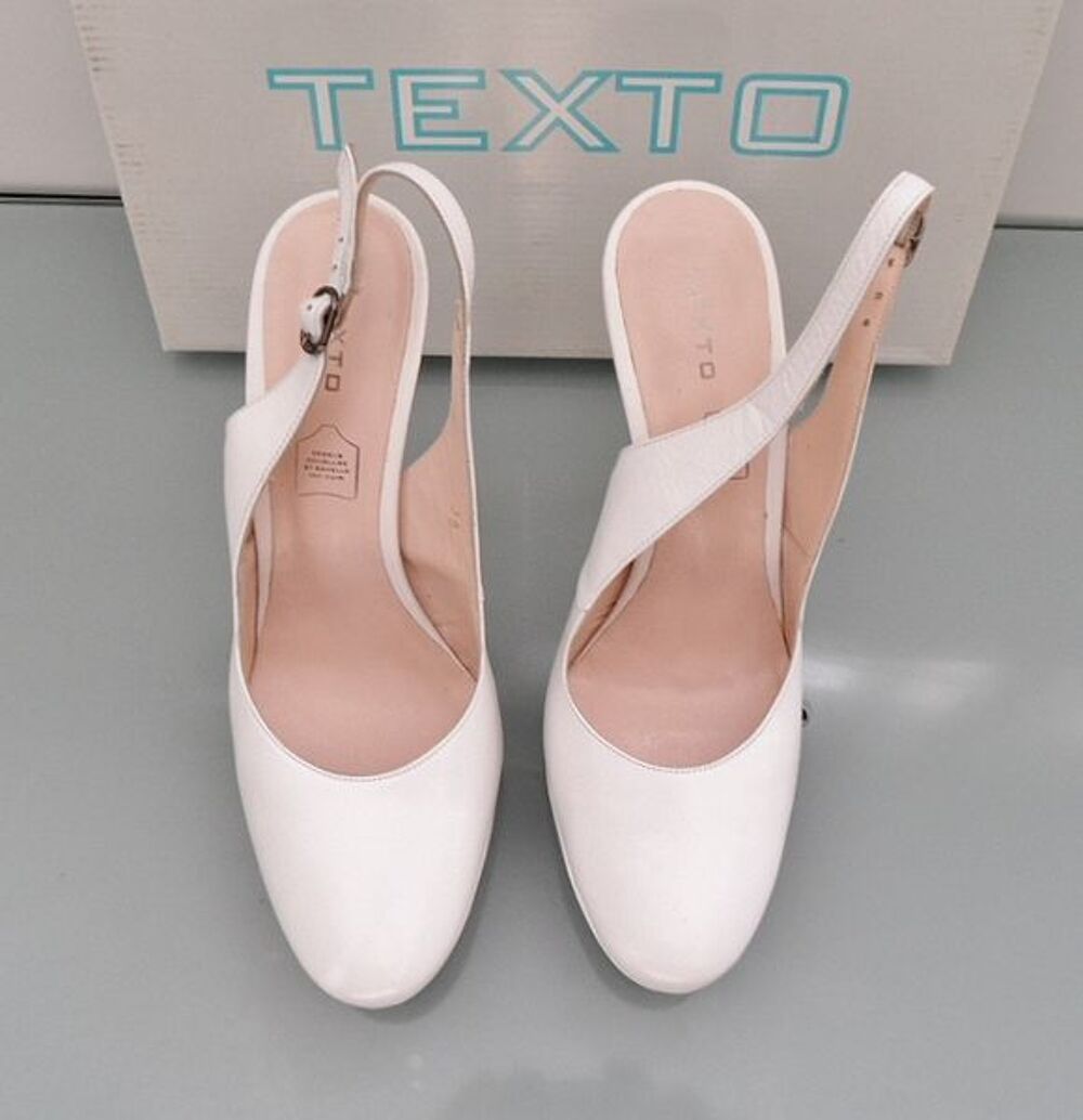 CHAUSSURES ESCARPINS FEMME TEXTO T38 CUIR TALONS HAUTS tbe.. Chaussures