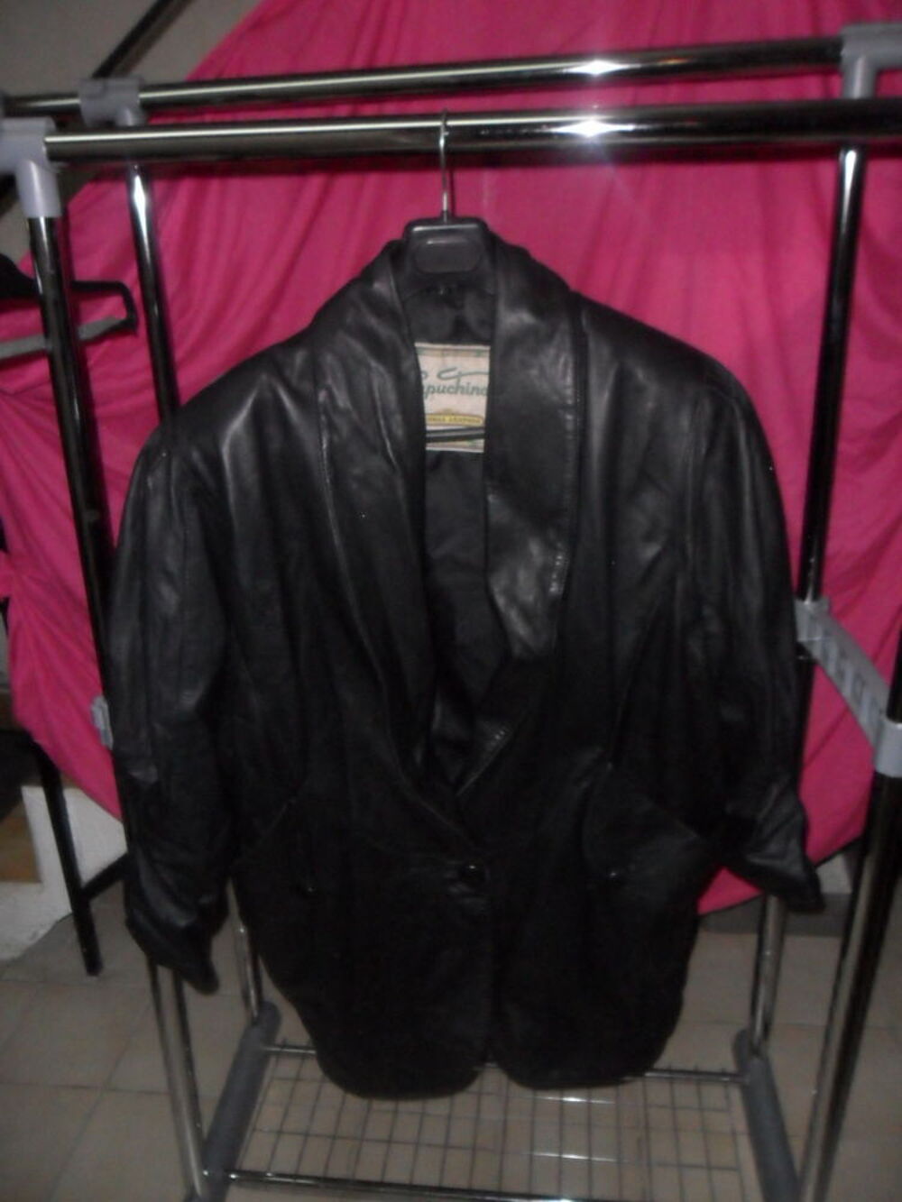 VESTE CUIR NOIRE Vêtements
