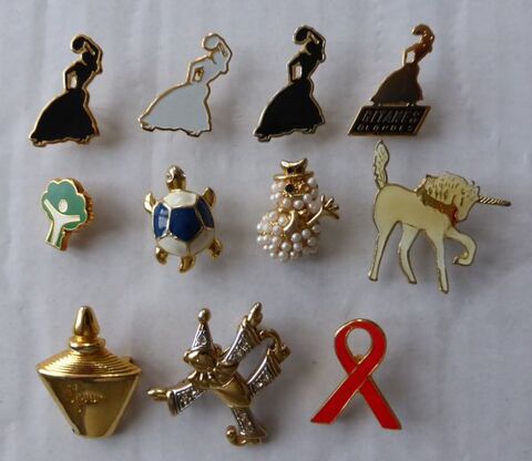 1 lot de 9 pins et 2 broches. 10 Soissons (02)