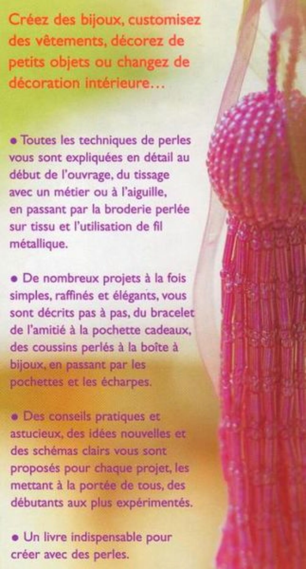 d&eacute;cors de perles - bijoux / prixportcompris Livres et BD