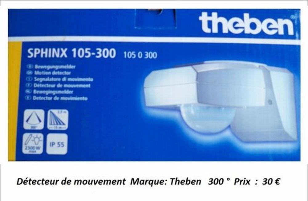 D&eacute;tecteur de mouvement Saillie 300&deg; Zublin Bricolage