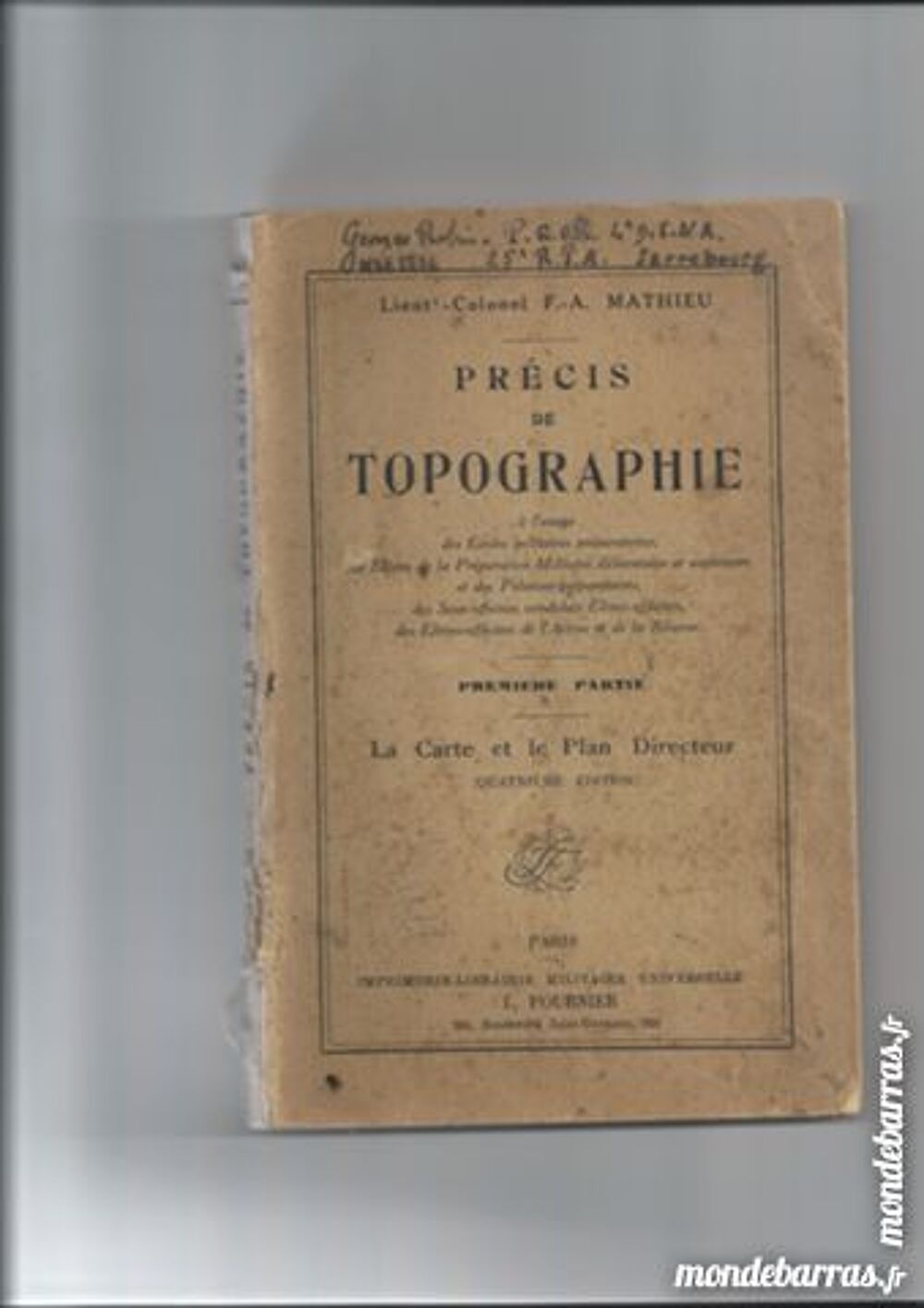 Pr&eacute;cis de Topographie des ann&eacute;es 1928 Livres et BD