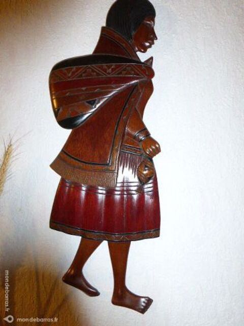 3 Personnages mural en bois exotique pays P�rou 60 Bordeaux (33)