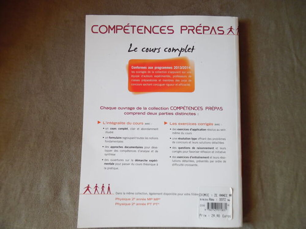 Livre pr&eacute;pa chimie MP PT Livres et BD