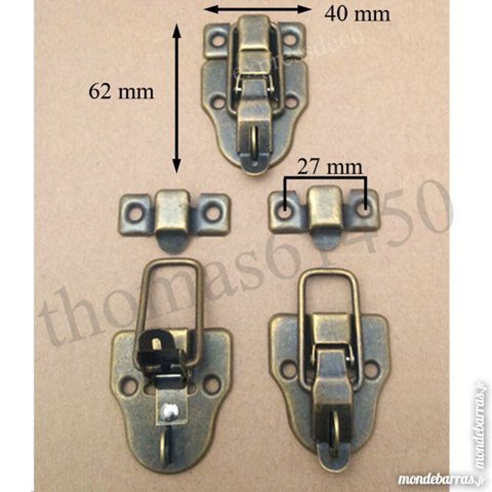 Lot de 6 Verrous Serrure Fermoir Boite Petit Coffr Bricolage