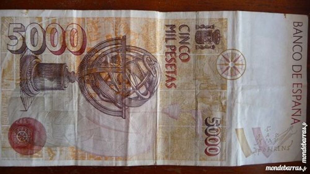 BILLET DE 5000 PESETAS ESPAGNE. 