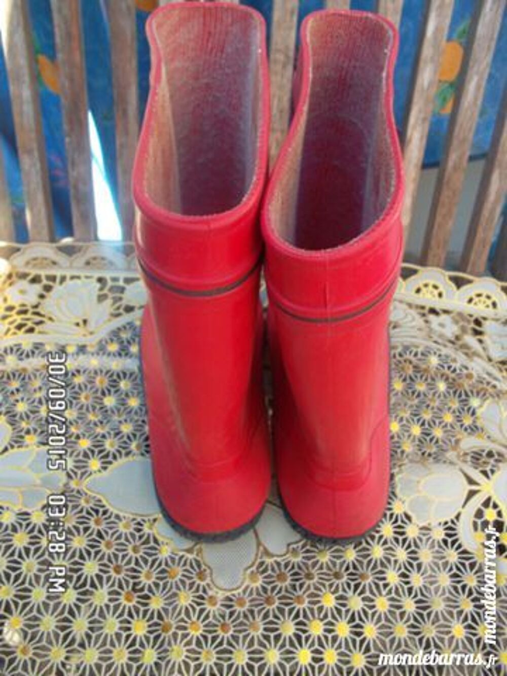 bottes en caoutchouc rouges Chaussures